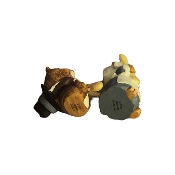 Vintage HALLMARK '97 Holidays "Making A Wish" Miniature Figures 2pc Set NIB - Picture 5 of 6